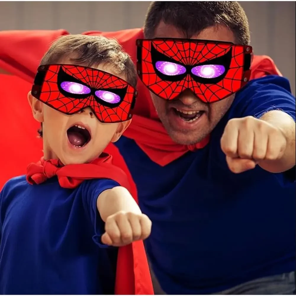 Spiderman Mask with Moving Eyes W/ Adjustable Clip for Kids/Adult/Cosplay